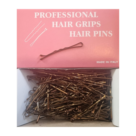 Agrafe ondulate, 5cm, cu bumb, maro, L257 200gr