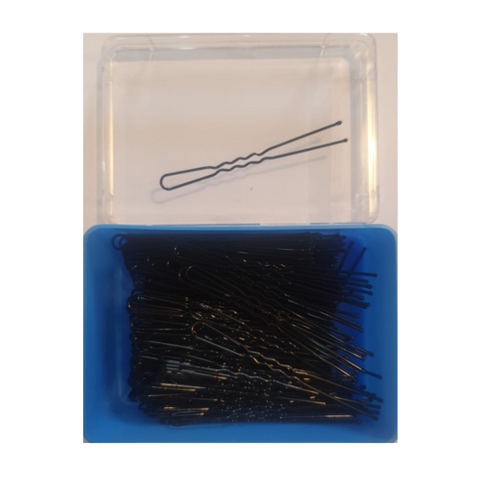 Ace pt sustinere coc groase, ondulate, cu bumb, 8cm negre L284, 250gr