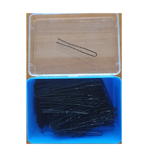 Ace pt sustinere coc medii, ondulate, cu bumb, 6cm negre L286, 250gr