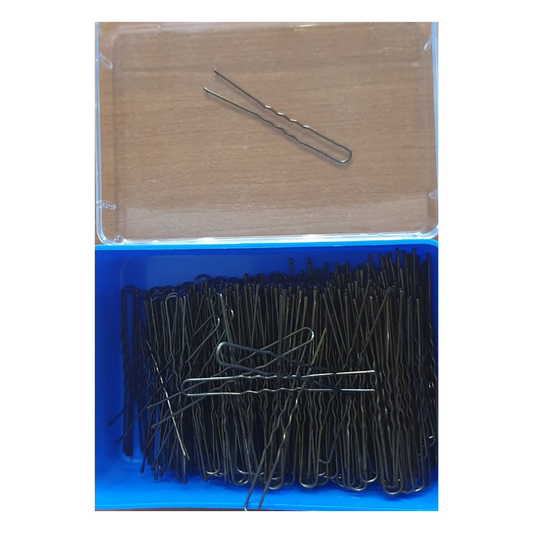 Ace pt sustinere coc medii, ondulate, cu bumb, 6cm maro L287, 250gr