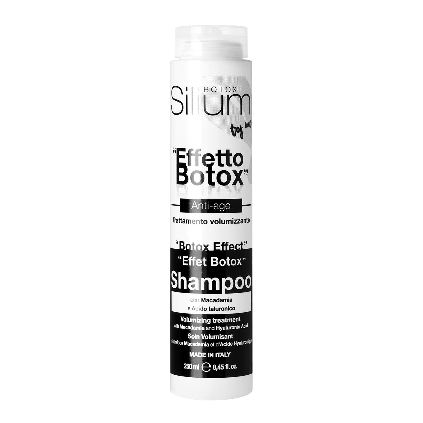 Sampon SILIUM Botox efect volumising cu macadamia si acid hyaluronic 250ml