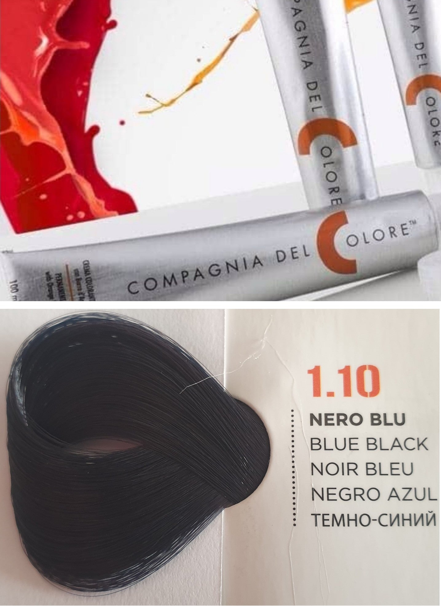 Vopsea pentru par Natural - NEGRU ALBASTRUI 1.10 100ml