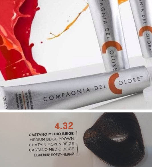 Vopsea pentru par Beige - CASTANIU MEDIU 4.32 100ml