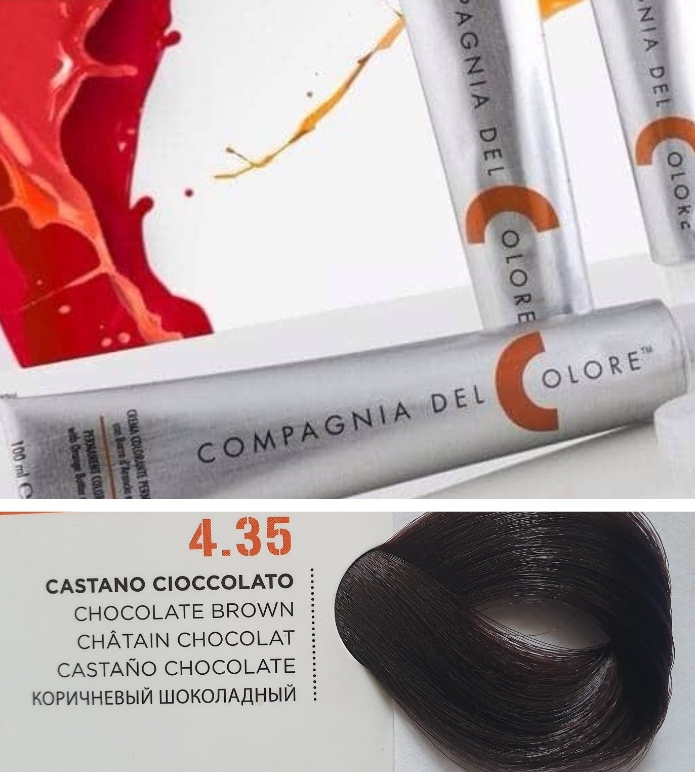 Vopsea pentru par Chocolate - CASTANIU 4.35 100ml