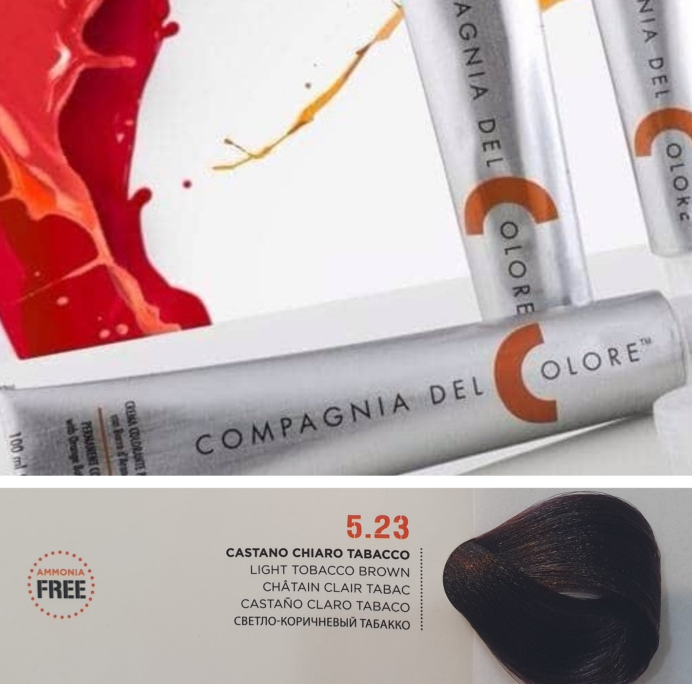 Vopsea pentru par Tabac - CASTANIU DESCHIS 5.23 100ml