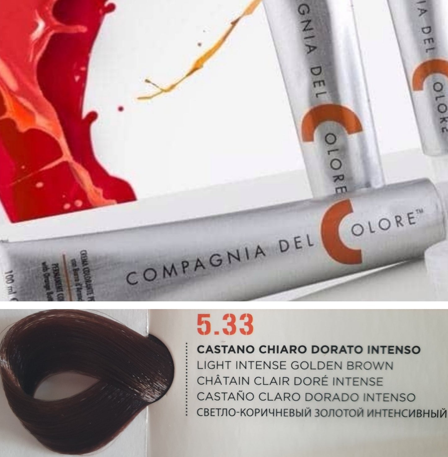 Vopsea pentru par Golden Intens - CASTANIU DESCHIS 5.33 100ml
