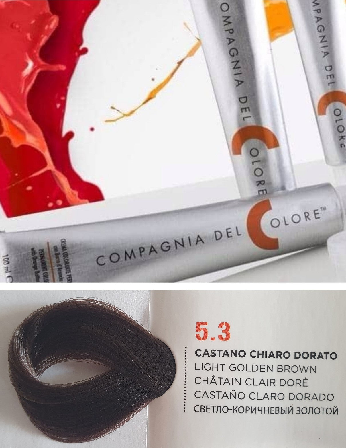 Vopsea pentru par Golden - CASTANIU DESCHIS 5.3 100ml