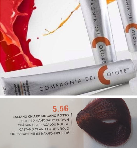 Vopsea pentru par Rosu - CASTANIU MAHOGANY DESCHIS  5.56 100ml