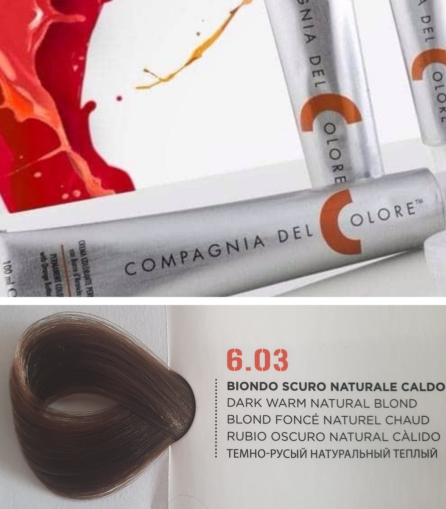 Vopsea pentru par Natural Cald - BLOND INCHIS 6.03 100ml
