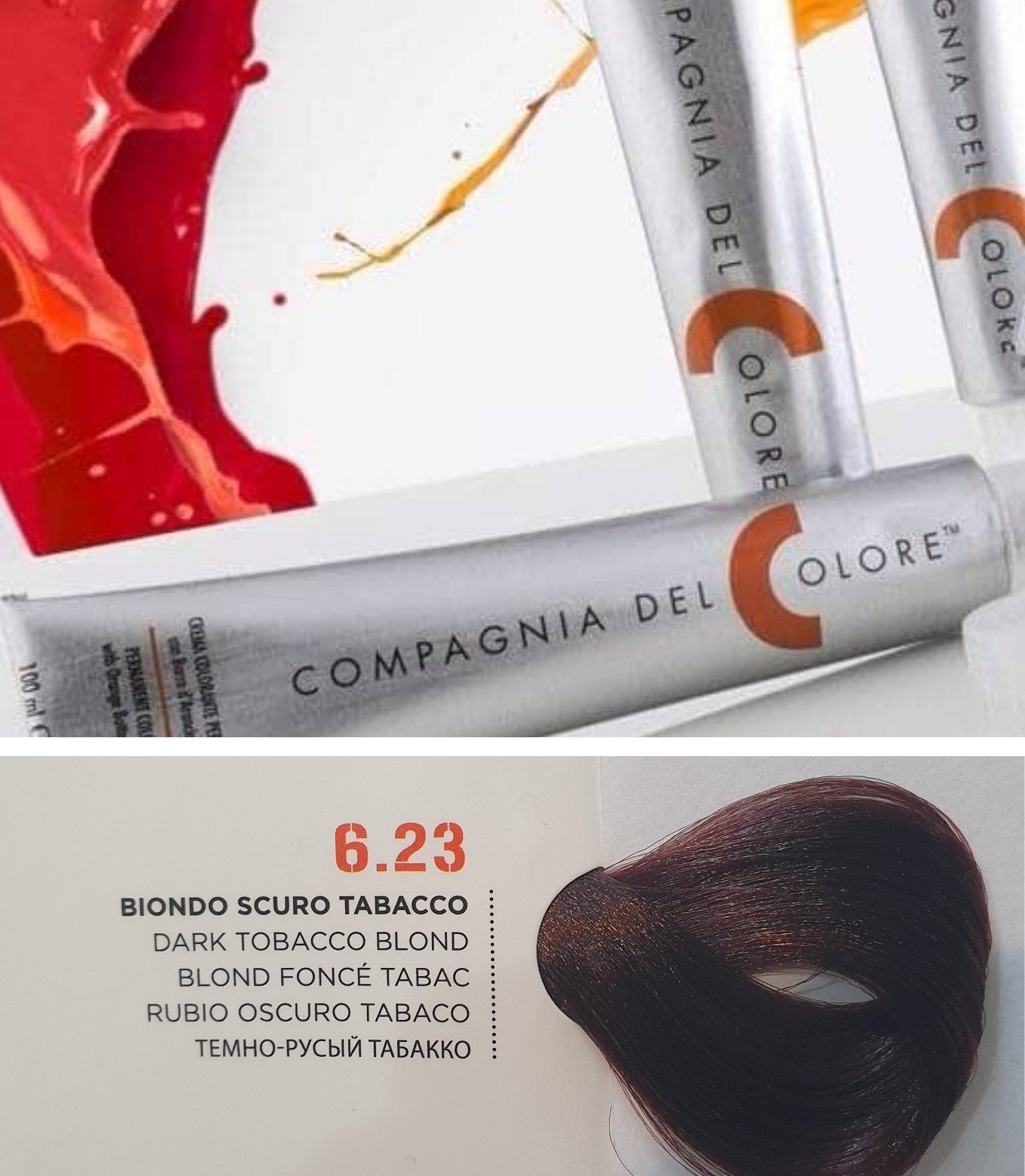 Vopsea pentru par Tabac - BLOND INCHIS  6.23 100ml