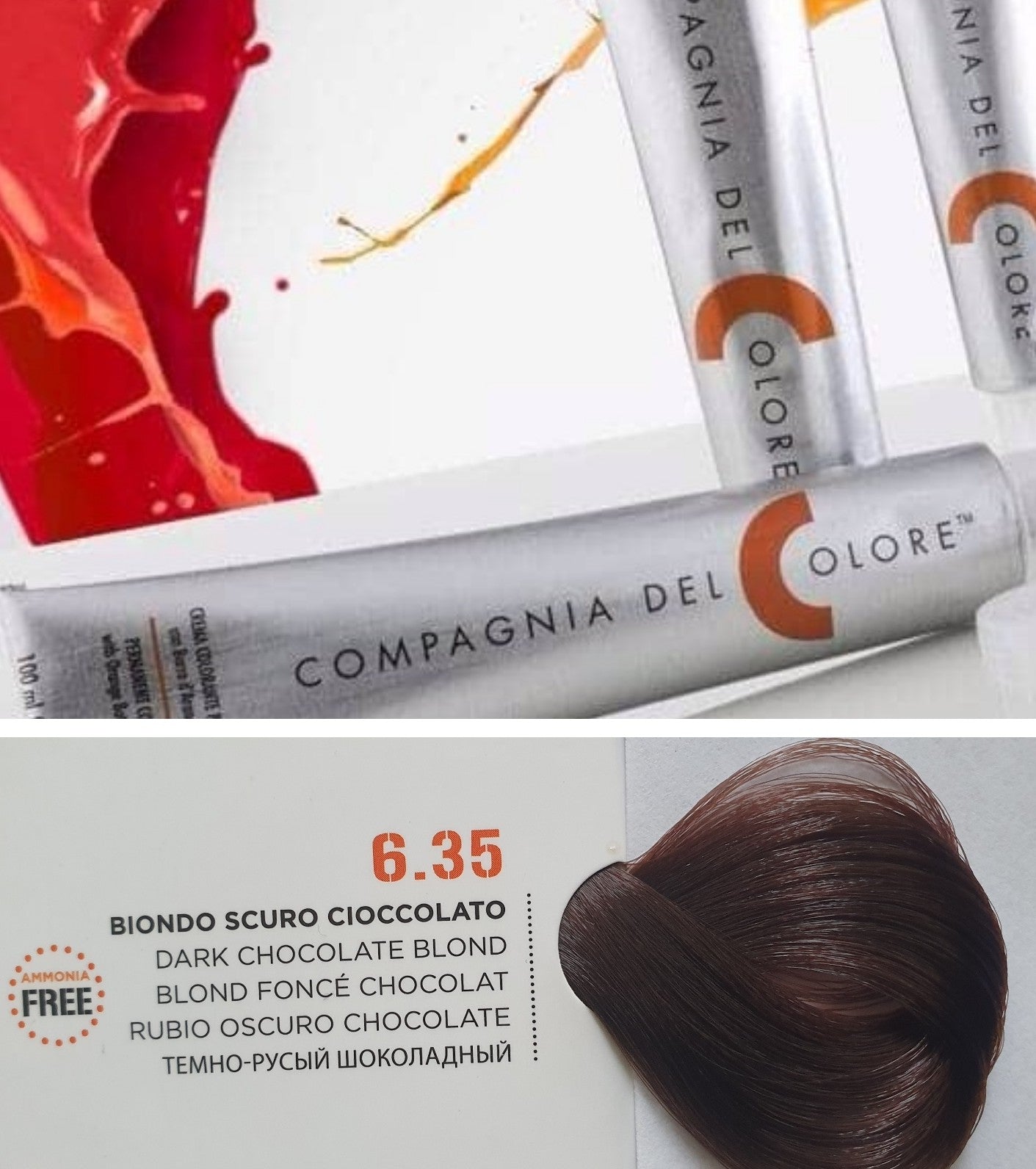 Vopsea pentru par Chocolate - BLOND INCHIS 6.35 100ml