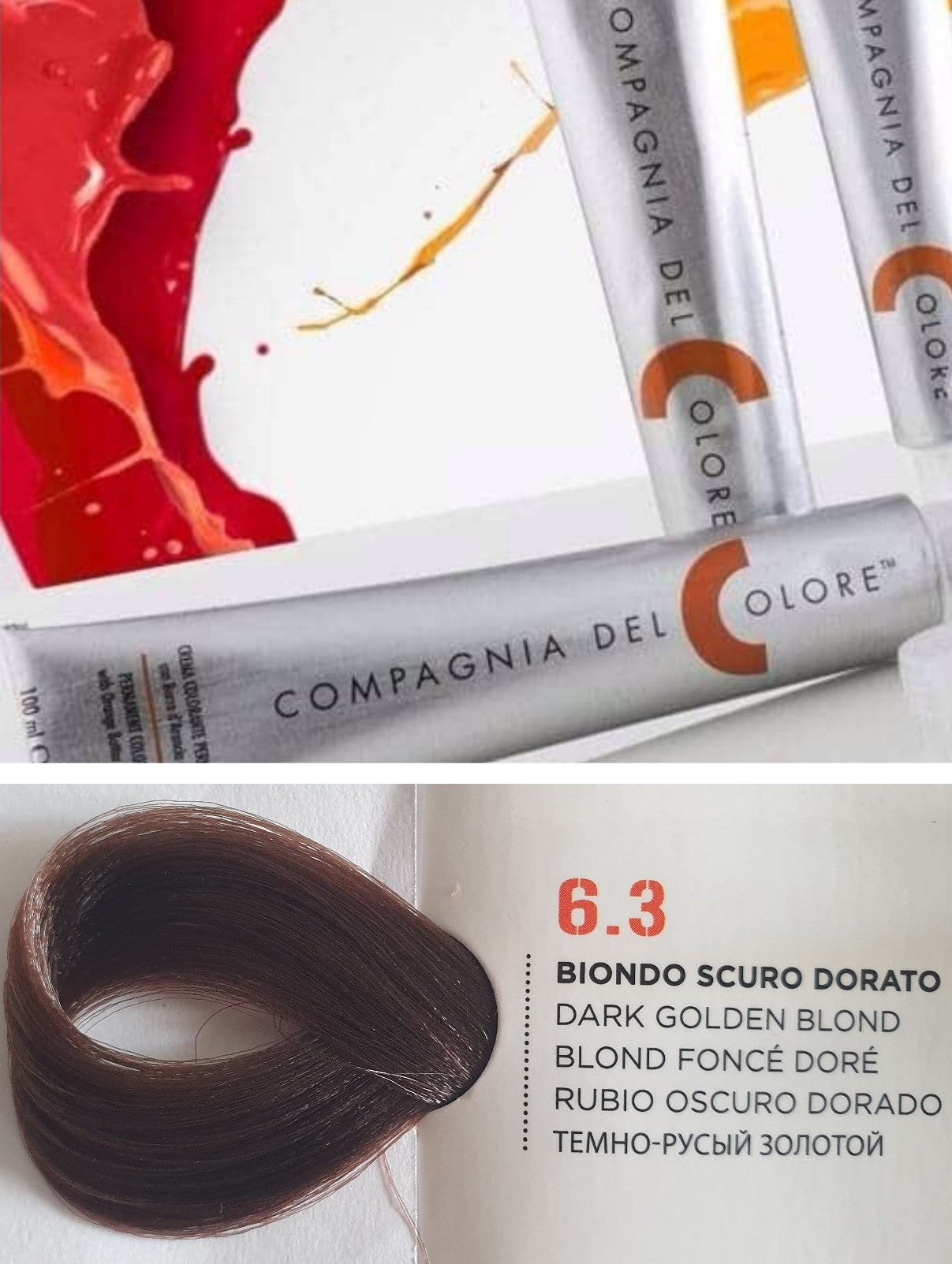 Vopsea pentru par Golden - BLOND INCHIS 6.3 100ml