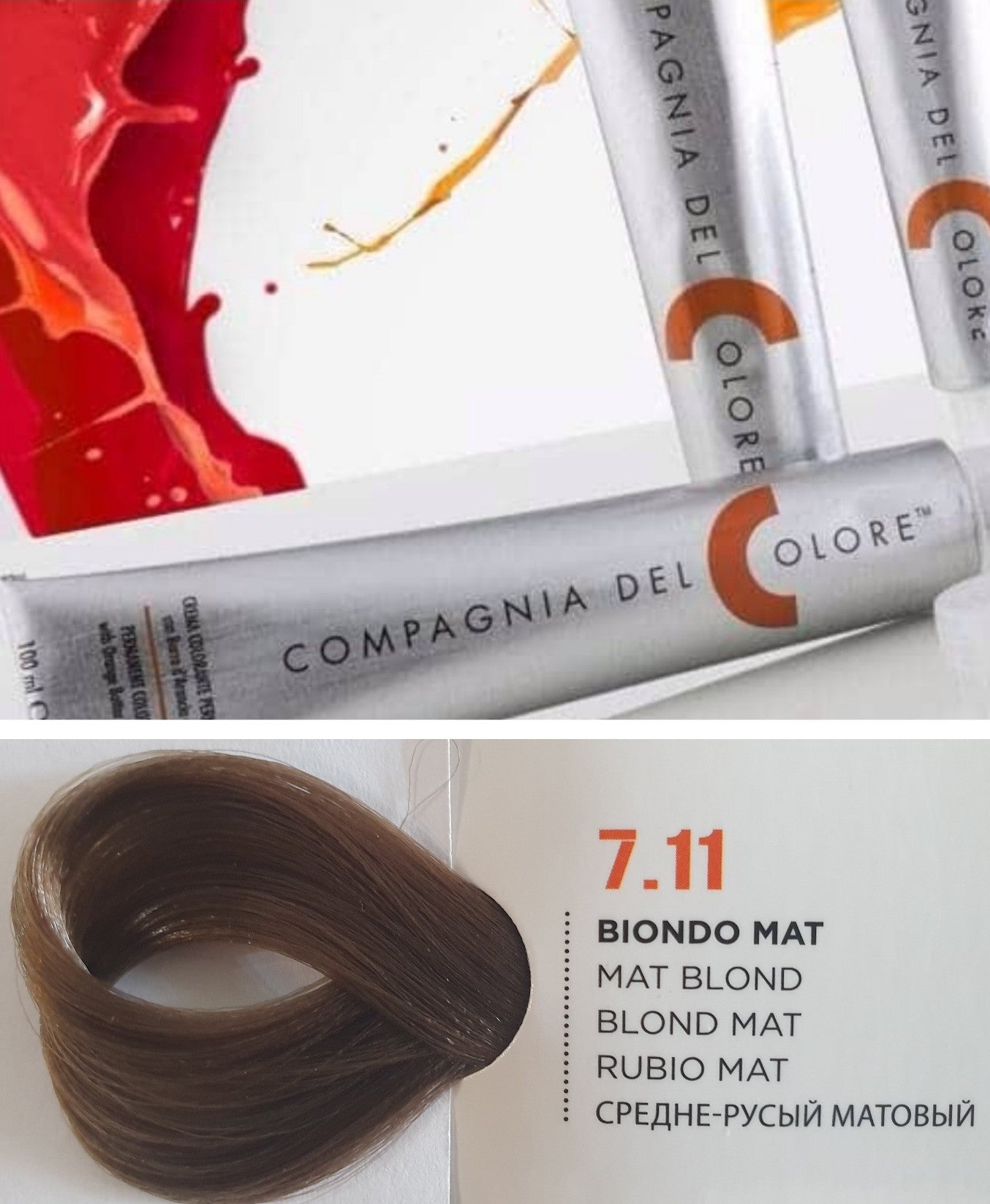 Vopsea pentru par Mat - BLOND 7.11 100ml