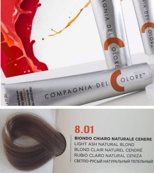 Vopsea pentru par Ash Natural - BLOND DESCHIS 8.01 100ml