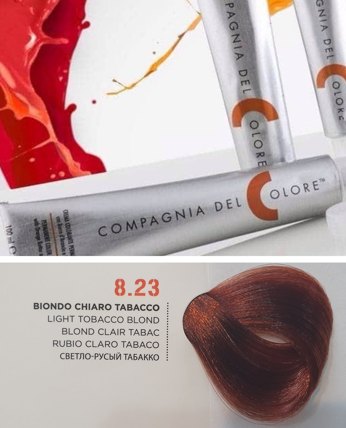 Vopsea pentru par Tabac - BLOND DESCHIS 8.23 100ml