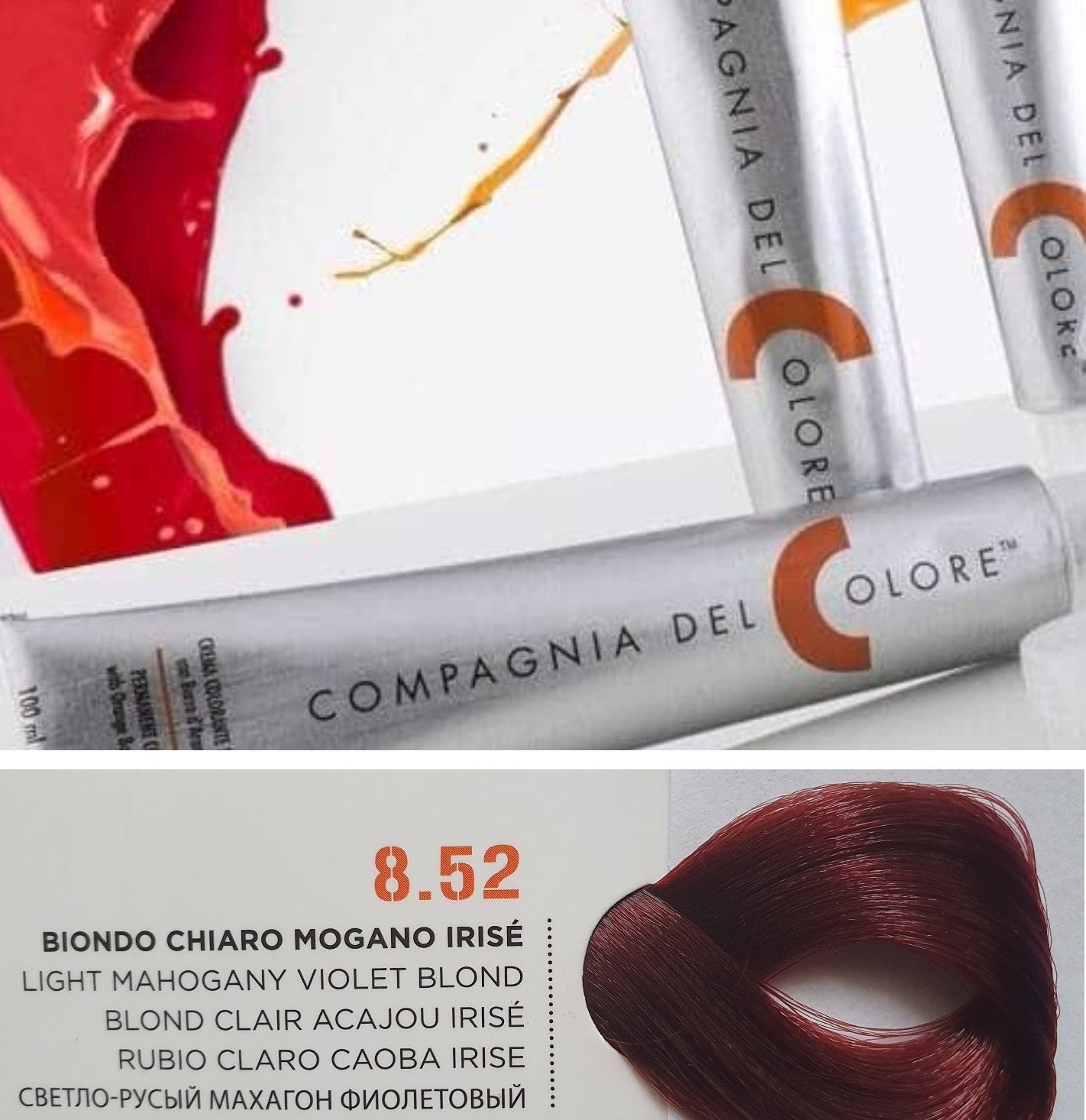 Vopsea pentru par Mahogany - BLOND VIOLET DESCHIS 8.52 100ml