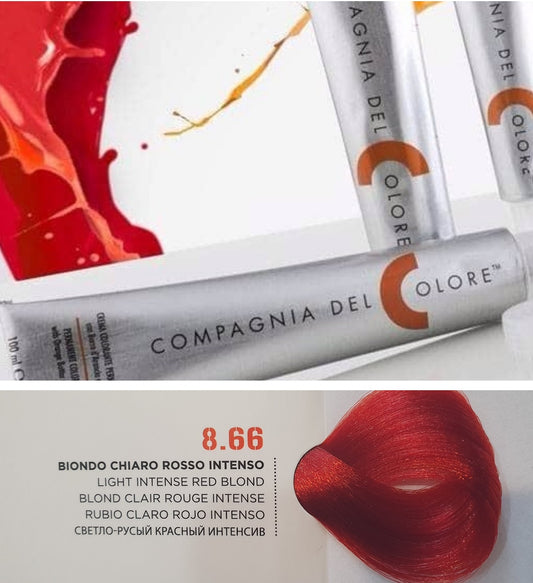 Vopsea pentru par Rosu - BLOND DESCHIS INTENS  8.66 100ml