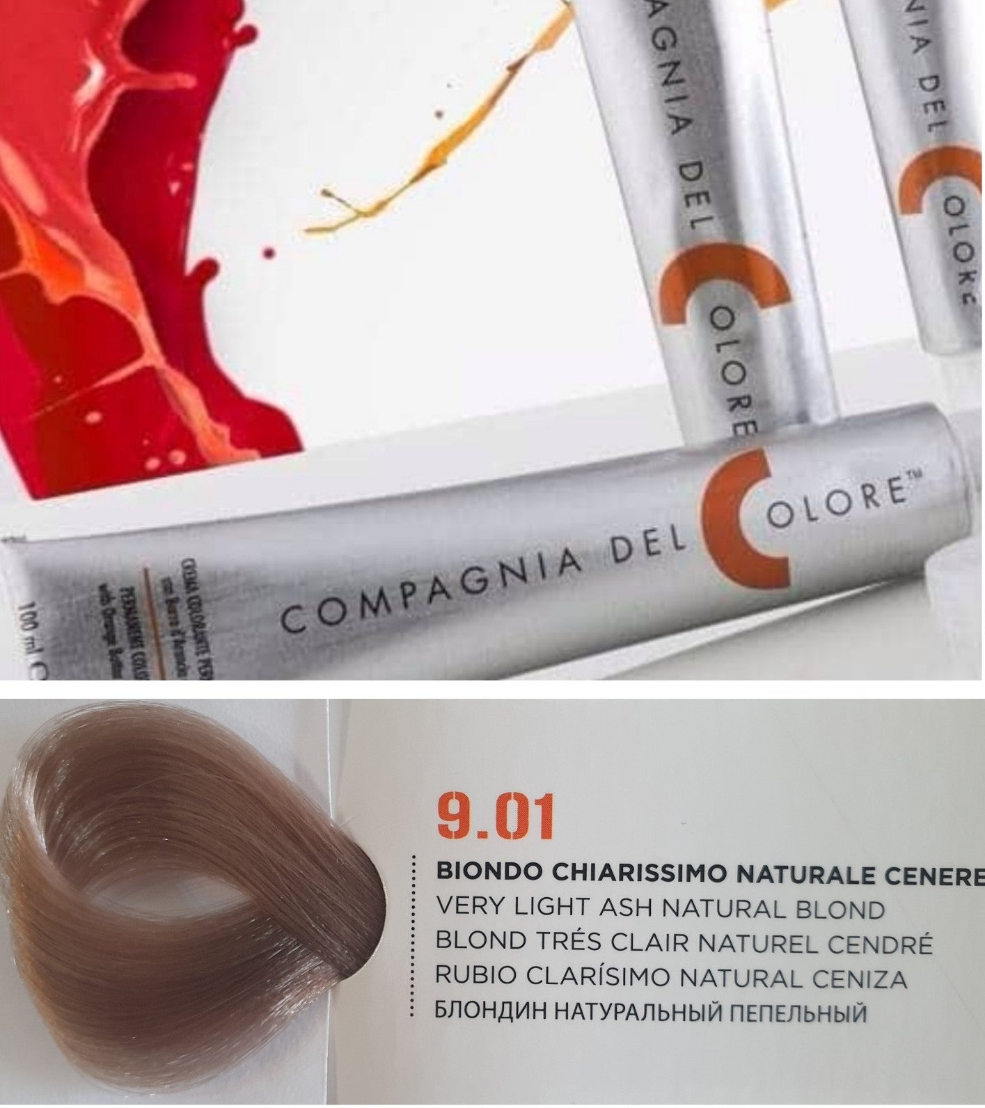 Vopsea pentru par Ash Natural - BLOND FOARTE DESCHIS  9.01 100ml