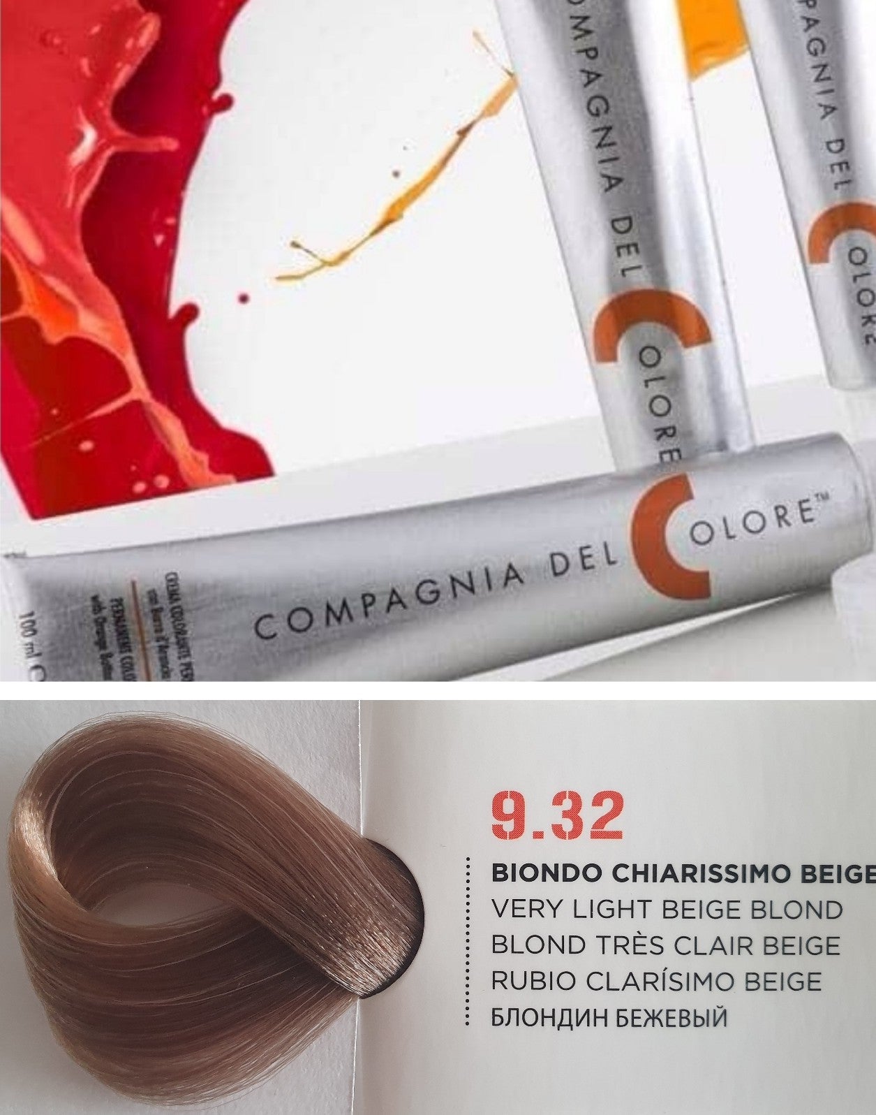 Vopsea pentru par Beige - BLOND FOARTE DESCHIS  9.32 100ml