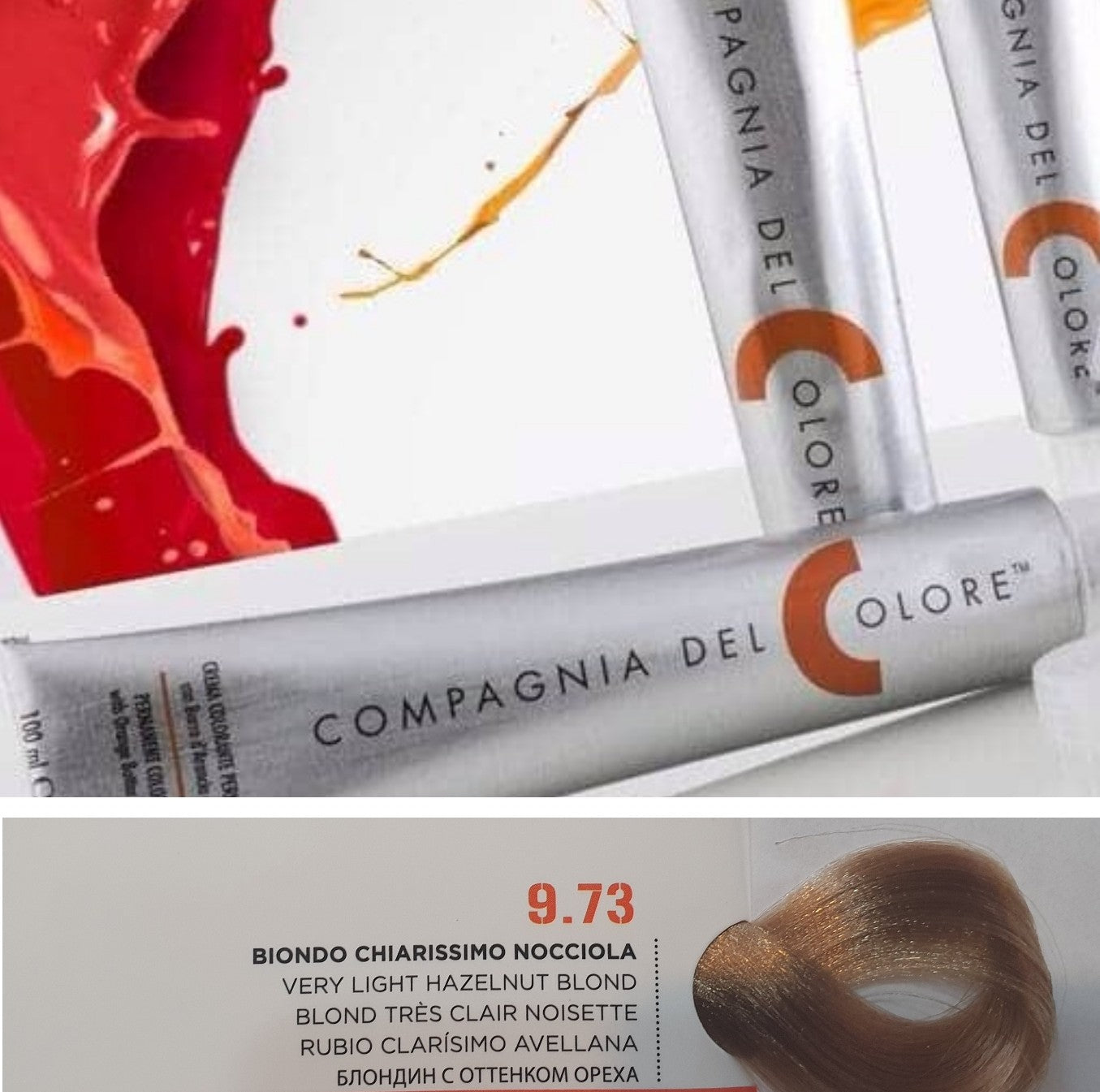 Vopsea pentru par Hazelnut - BLOND FOARTE DESCHIS 9.73 100ml