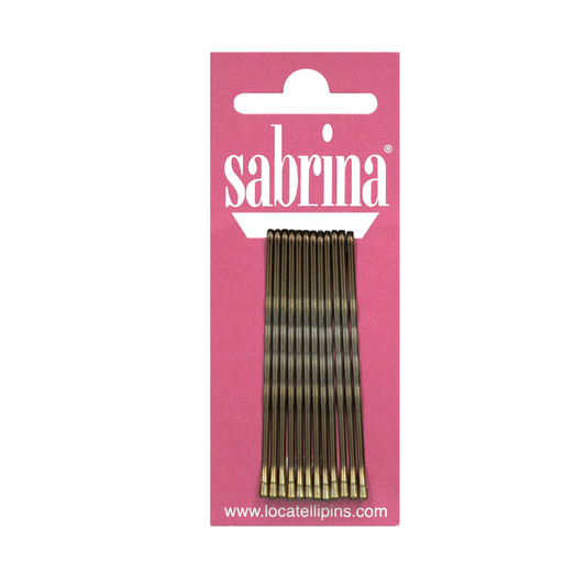 Agrafe ondulate aurii - 7 cm - 12 buc/set - L60