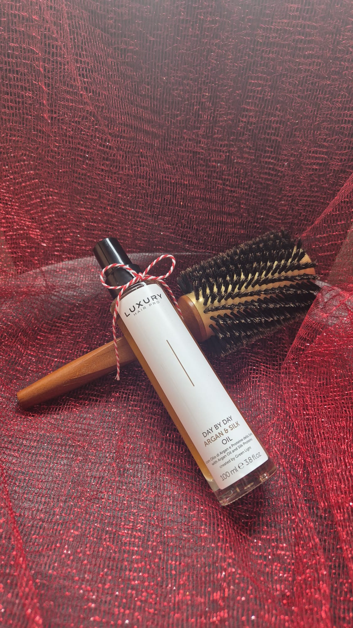🌱 PACHET 1: Tratament Argan&Silk + CADOU 1 Perie Jumbo Styler