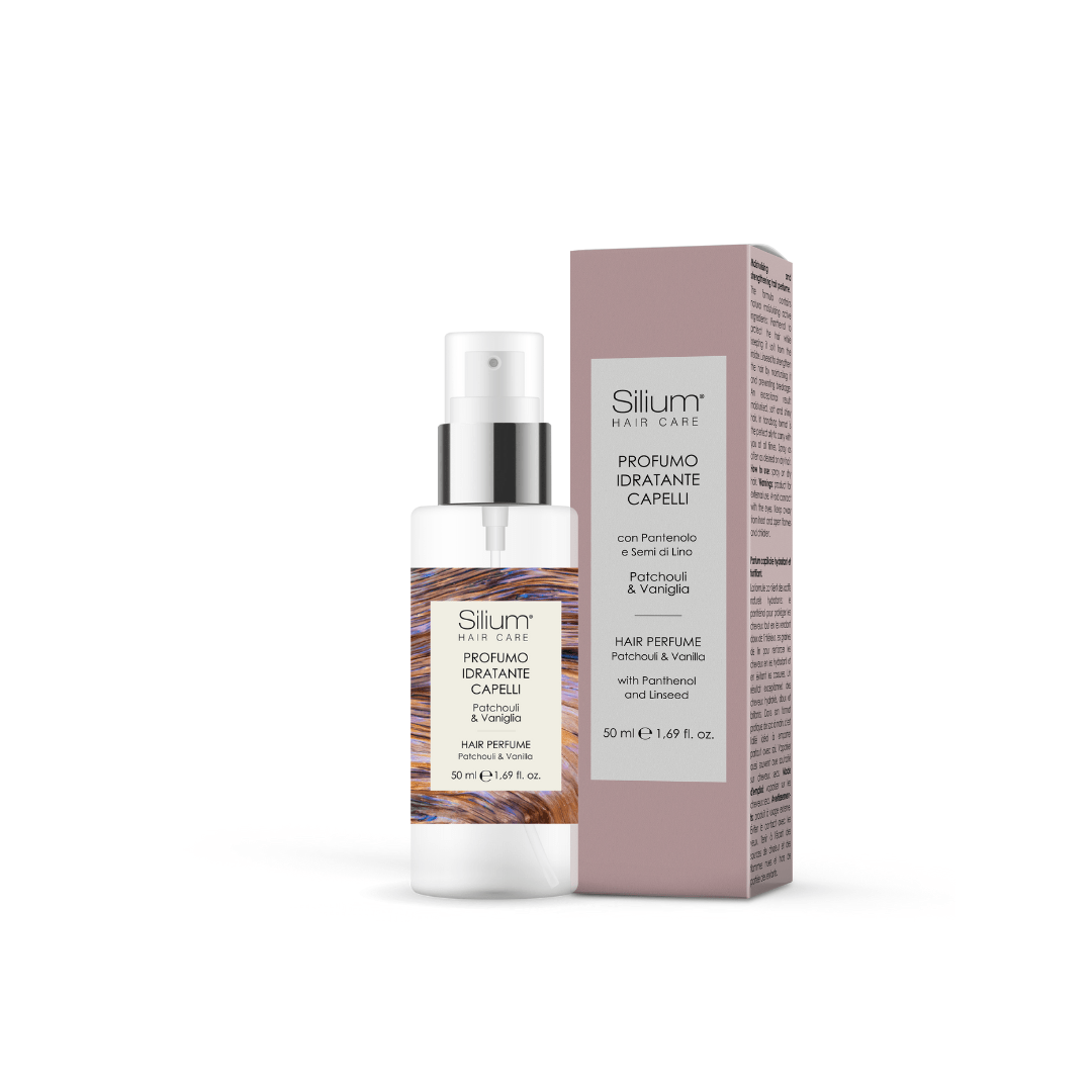 Parfum pentru Par, hidratant si restructurant Silium - Patchouli & Vanilia 50ml