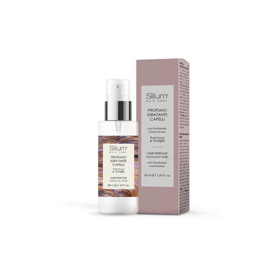 Parfum pentru Par, hidratant si restructurant Silium - Patchouli & Vanilia 50ml